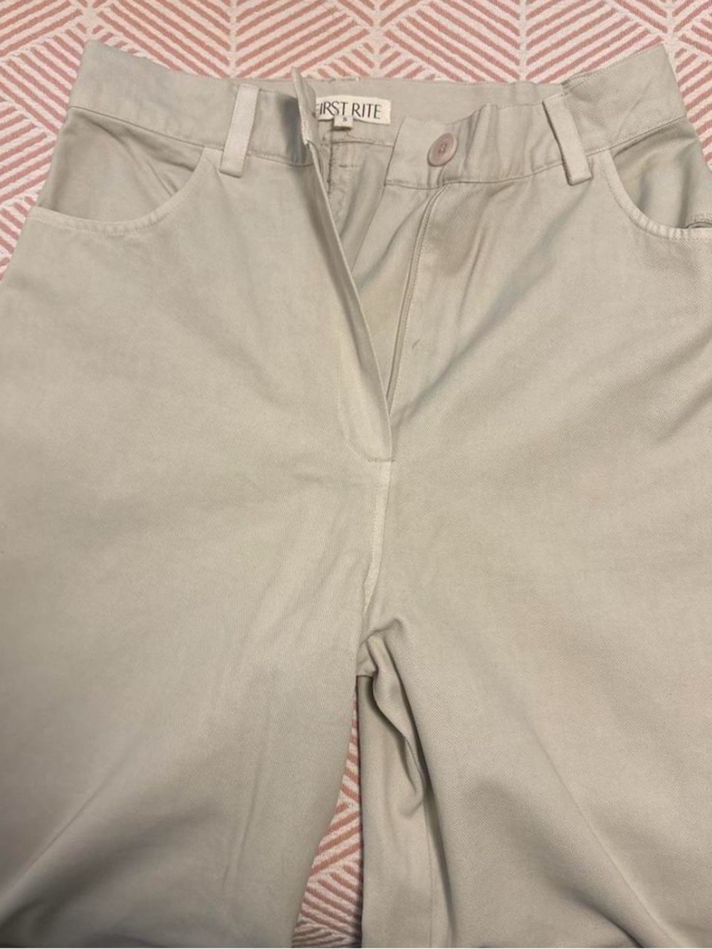 First Rite Off-White Trousers